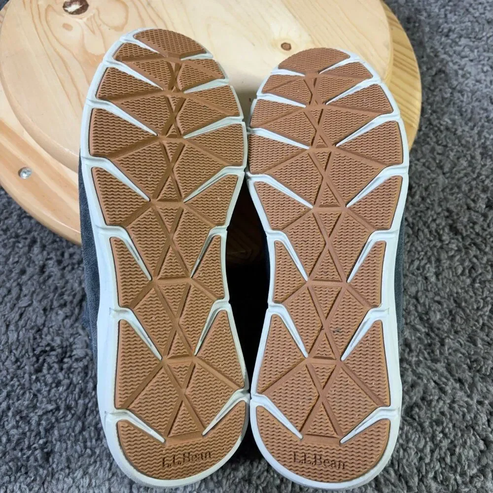 LL Bean Downeast Slip Ons Casual Shoe Mens Size 9 Gray Wool